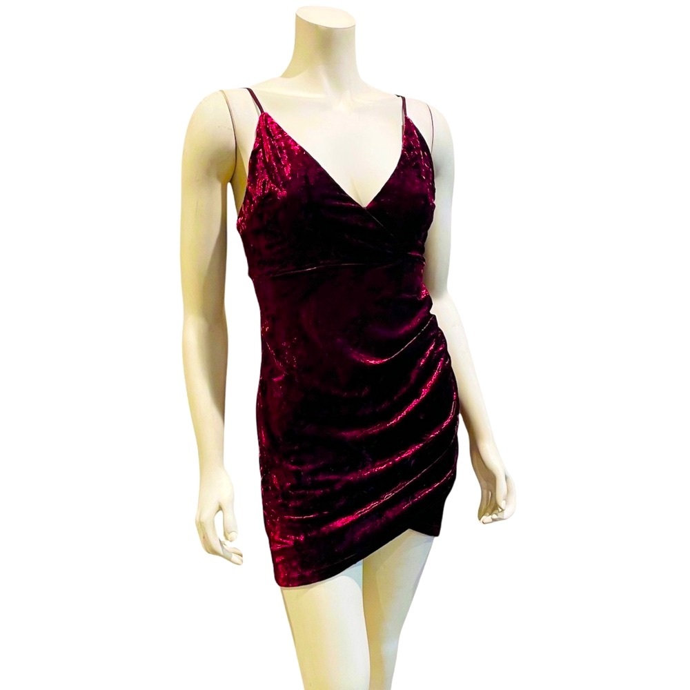 Crushed Velour Bodycon Mini Dress